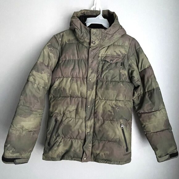 Burton Youth XL Camo Hooded Snowboard Ski Jacket Boys Dry Ride Insulated Coat